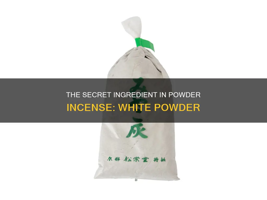 what is the white powder used with powder incense