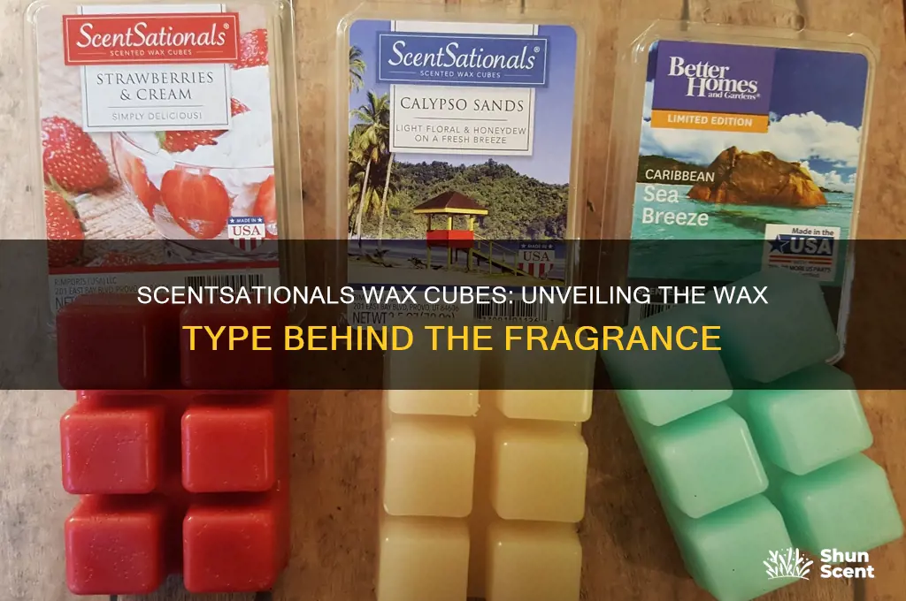 what kind of wax is in scedntsationals scented wax cubes