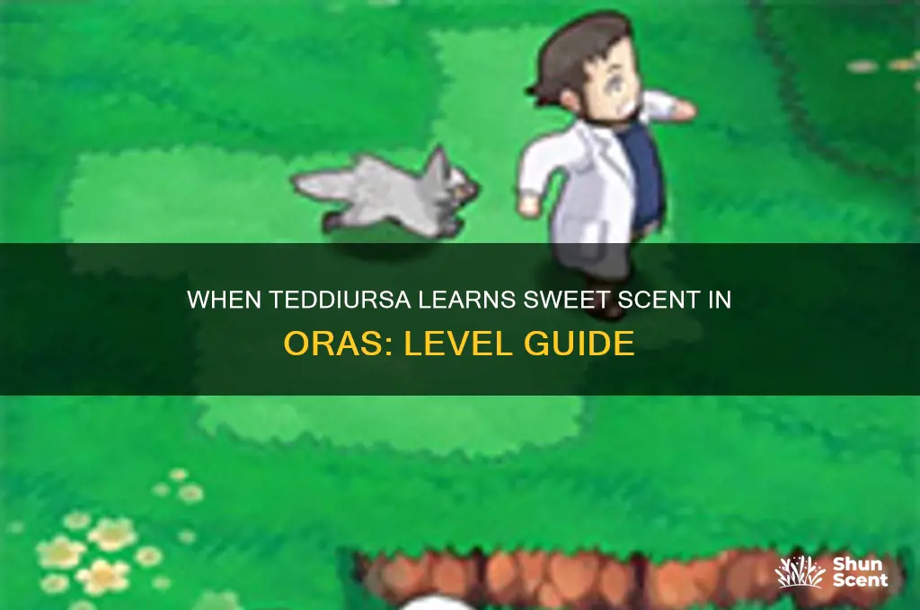 what level does teddiursa learn sweet scent oras