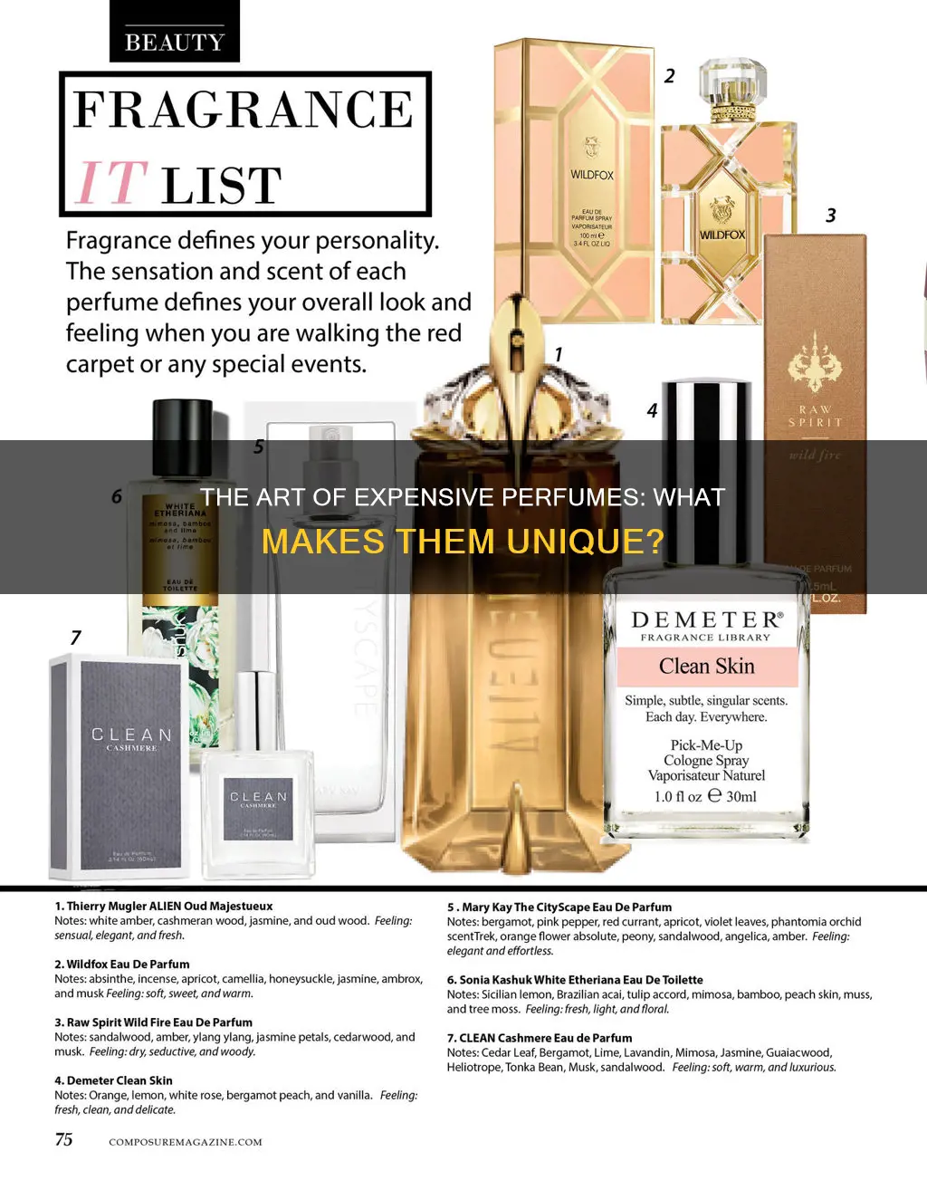 what makes a perfume smell expensive