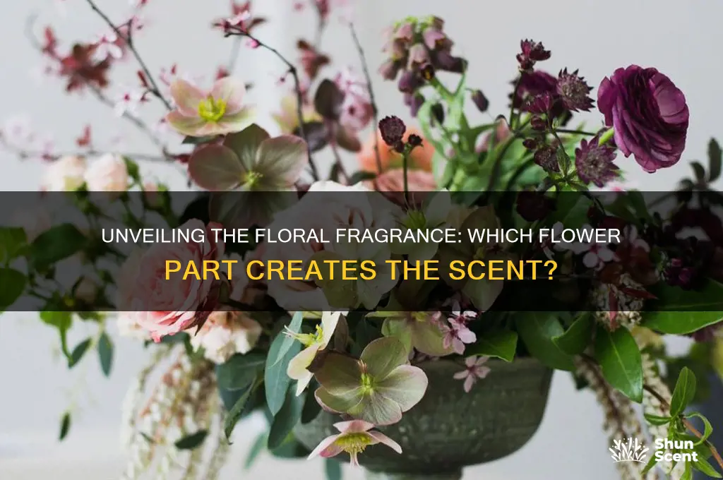 what part of a flower produces scent