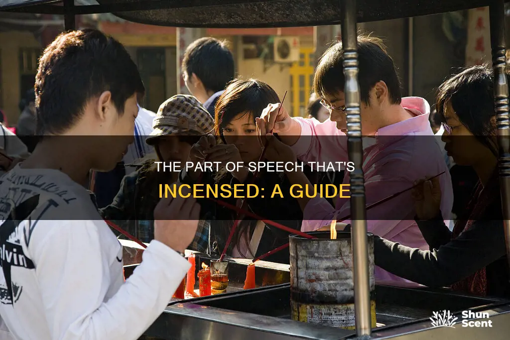 what part of speech is incensed
