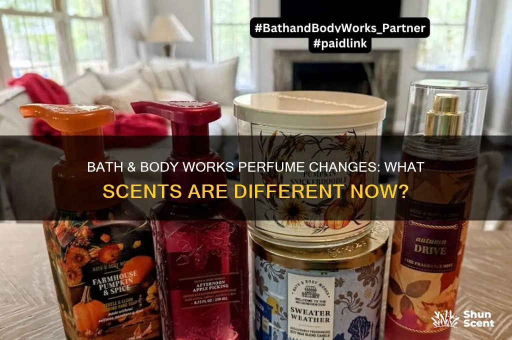what perfume did they change at bath and body works