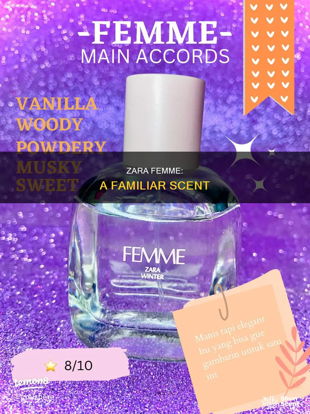 what perfume does zara femme smell like