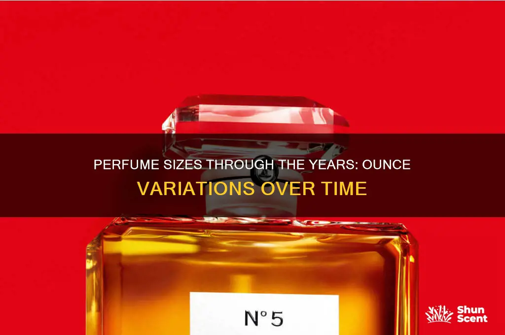 what perfumes sizes ounces by year