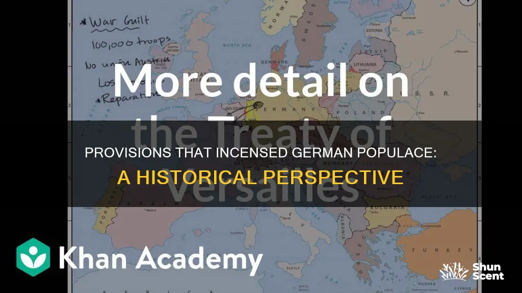 what provisions incensed the german populace