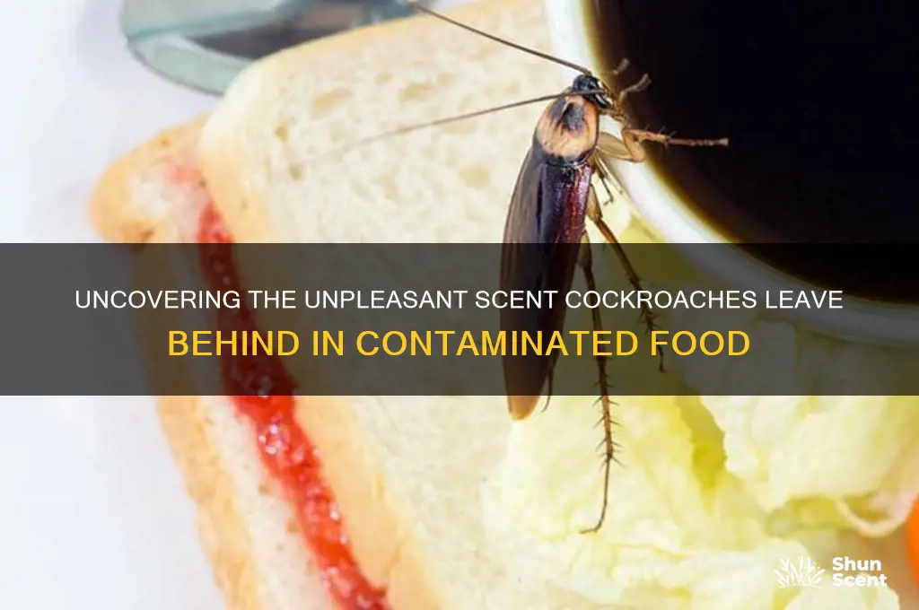 what scent do cockroaches leave in food