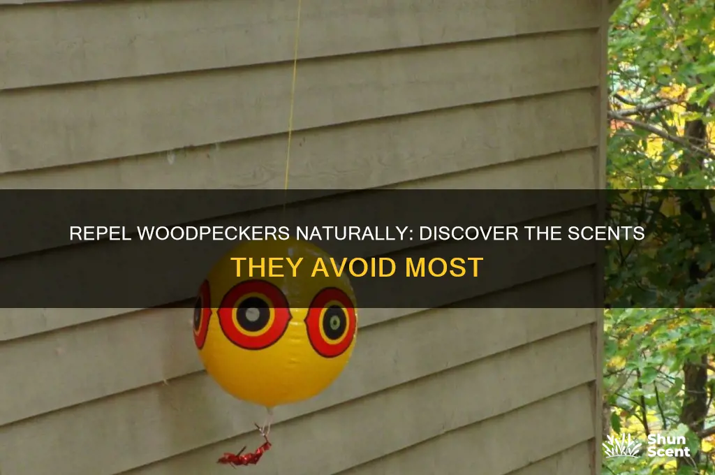 what scent do woodpeckers hate
