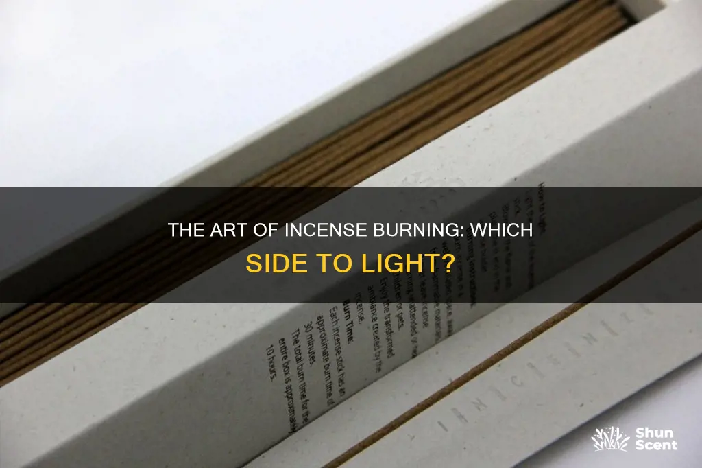 what side of the incense do you burn