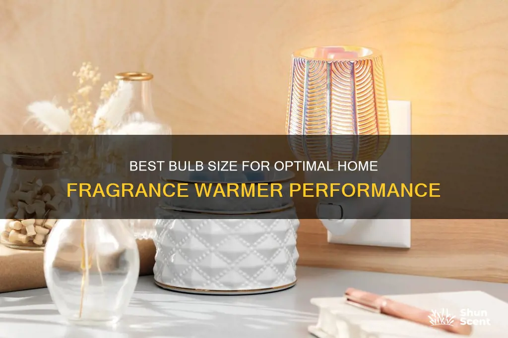 what size bulb for scents of home fragrance warmer