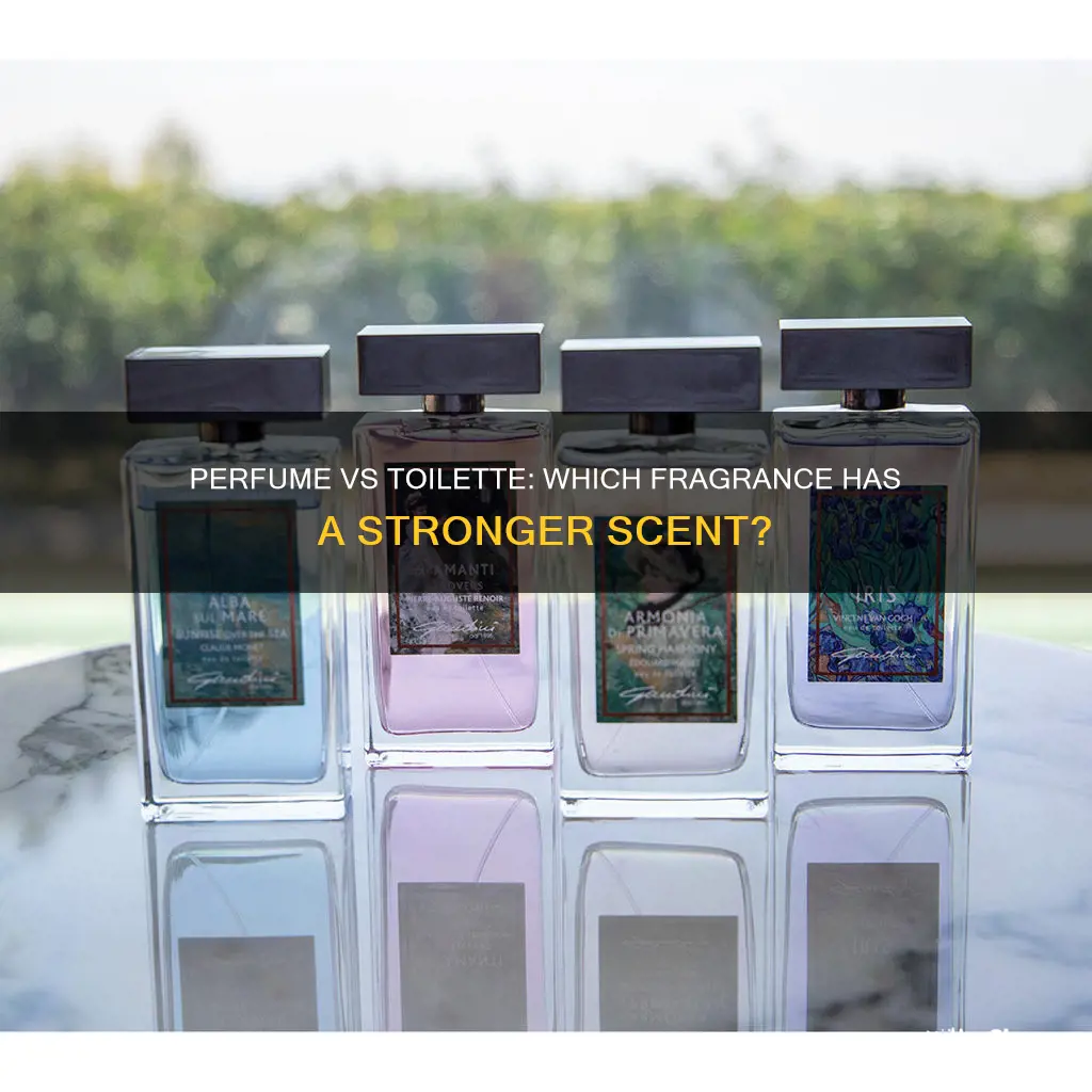what smells stronger perfume or toilette