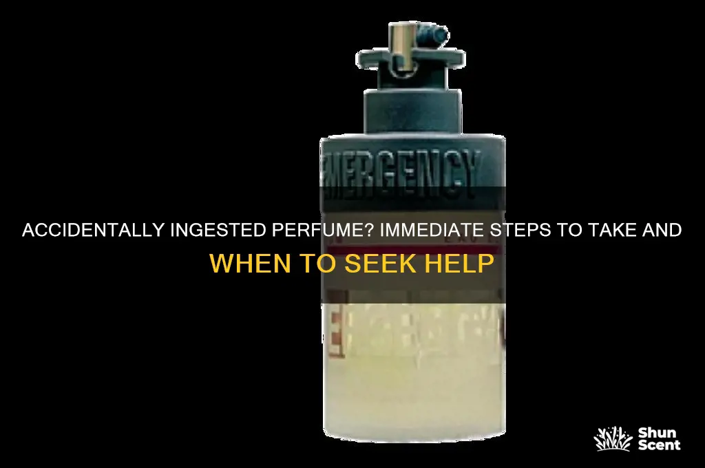 what to do if you drink perfume