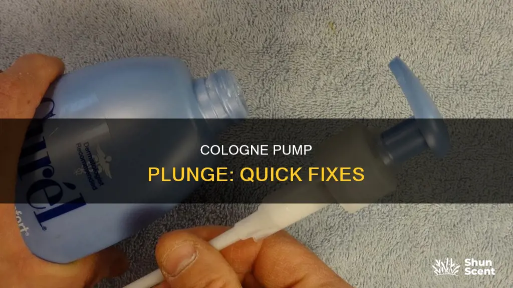 what to do whne cologne pump falls into cologne bottle