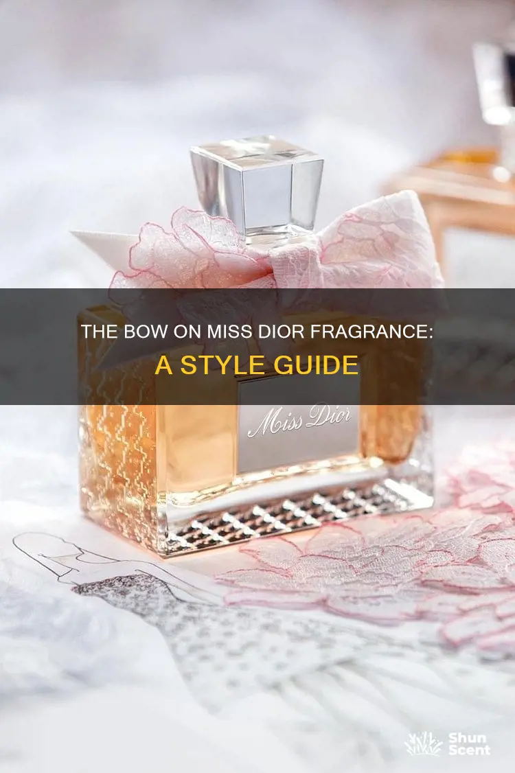 what type of bow is on the miss dior fragrance