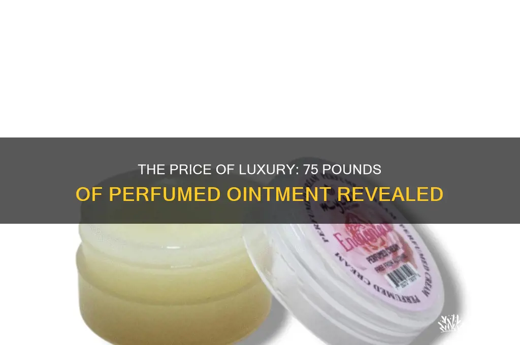 what was the cost of seventy-five pounds of perfumed ointment