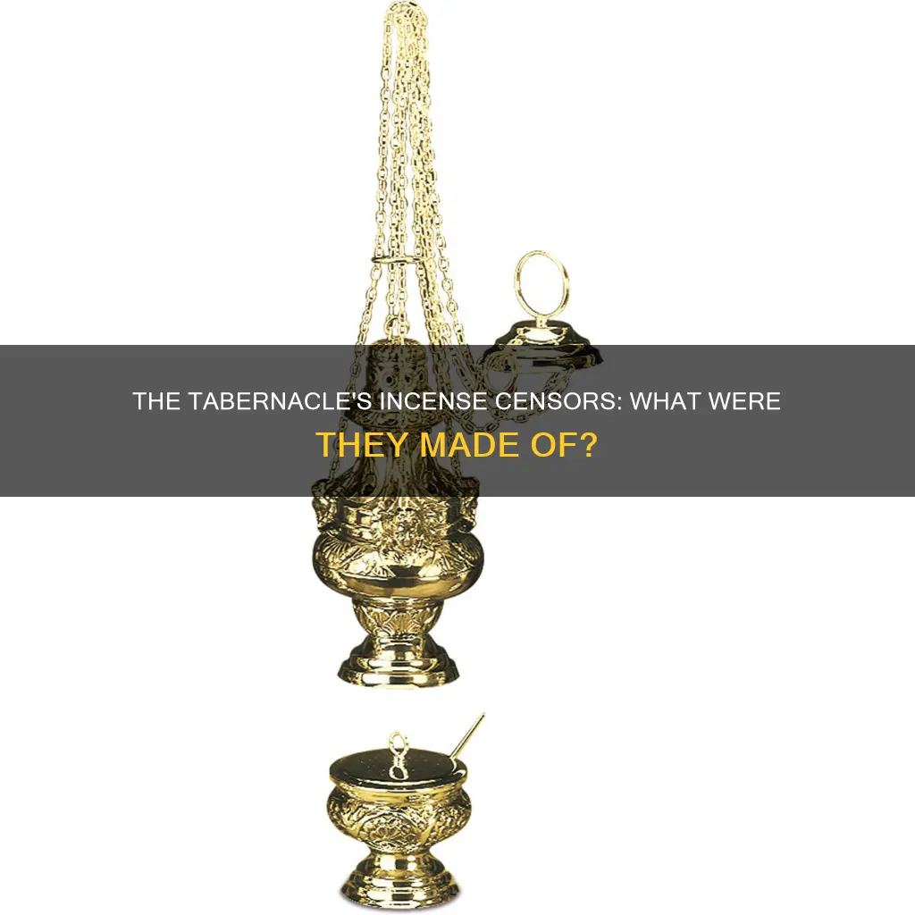 what were tabernacle incense censors make of