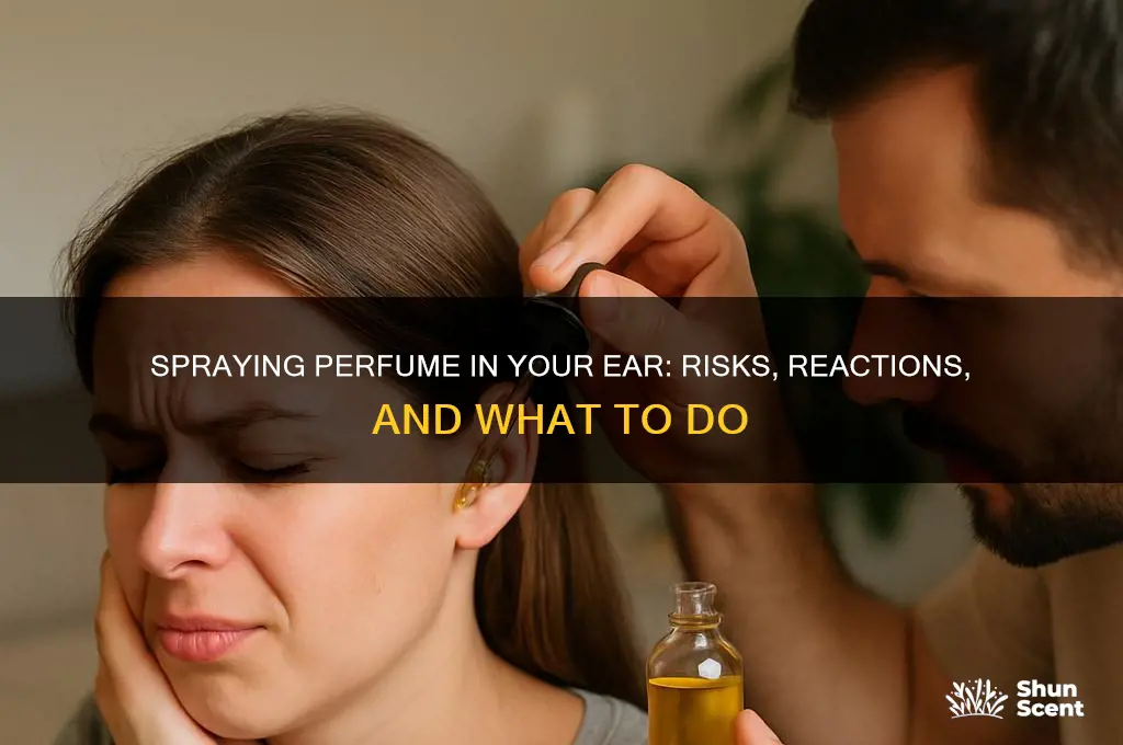what will happen if you spray perfume in your ear