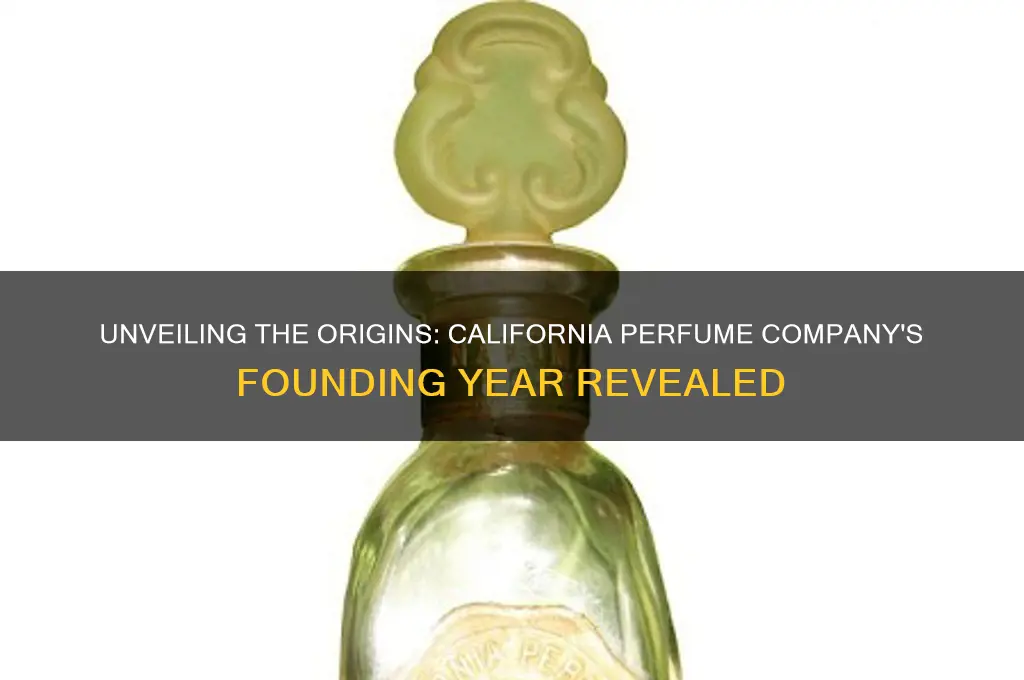 what year was california perfume company