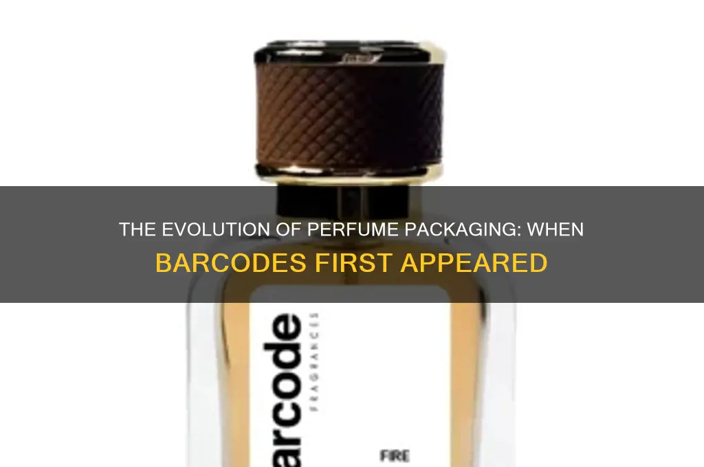 when did barcodes appear on perfume