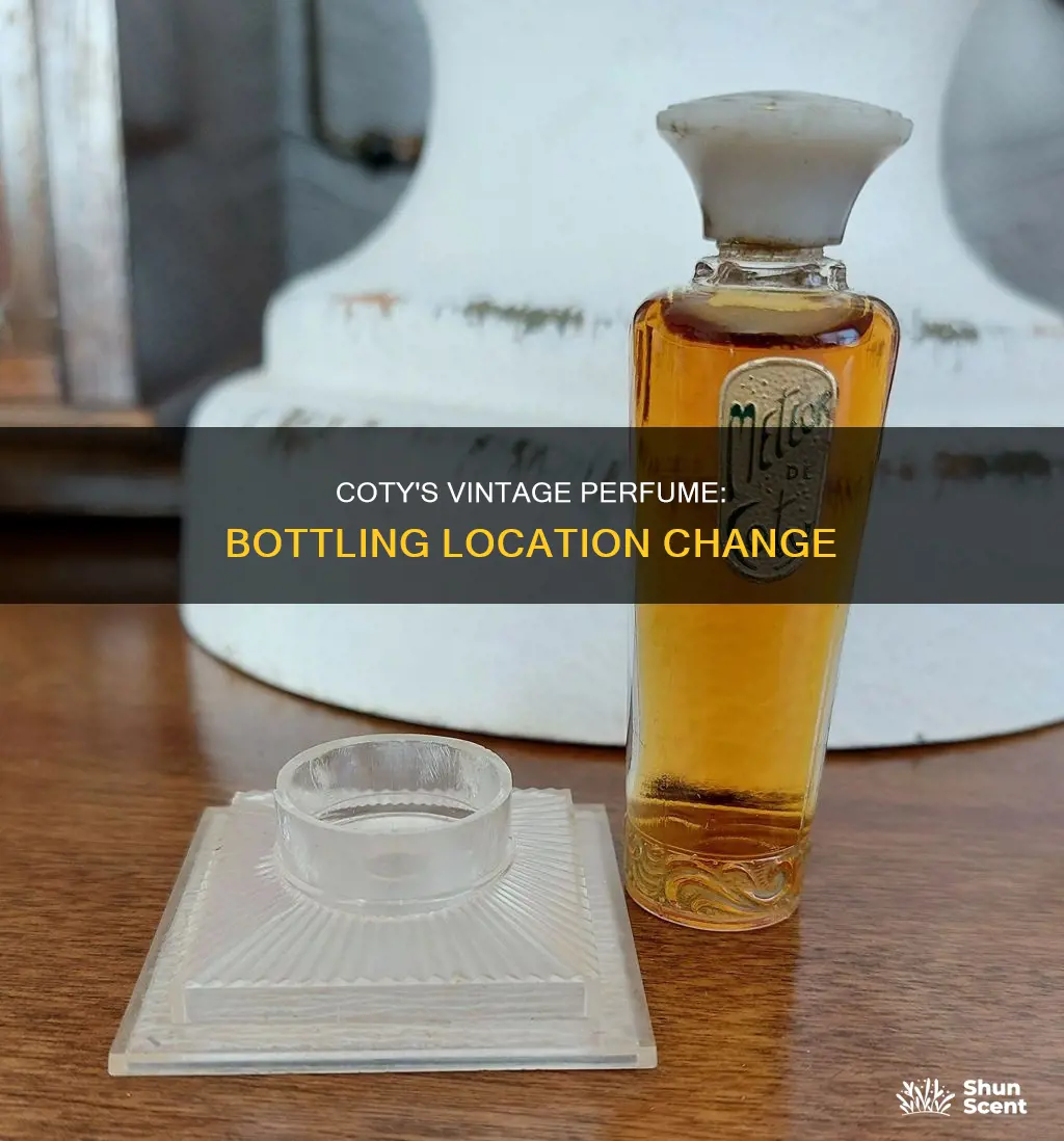 when did coty stop bottling in france vintage perfume