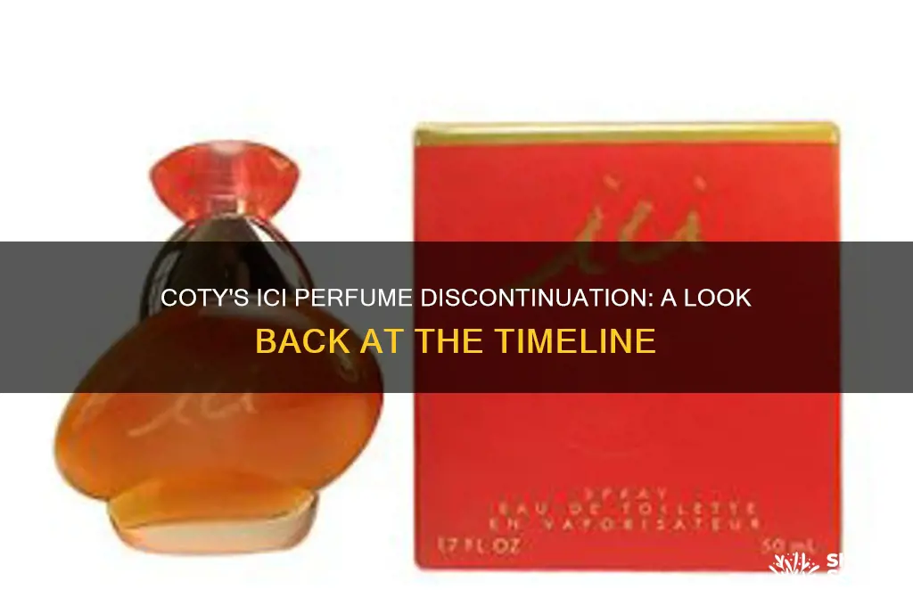 when did coty stop making ici perfume