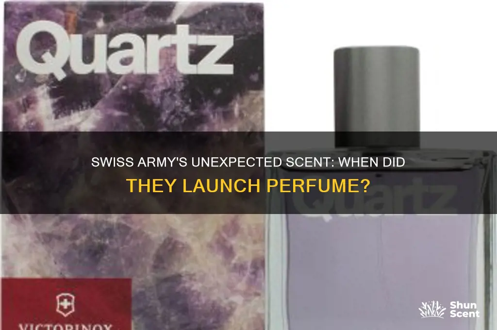 when did swiss army start selling perfume