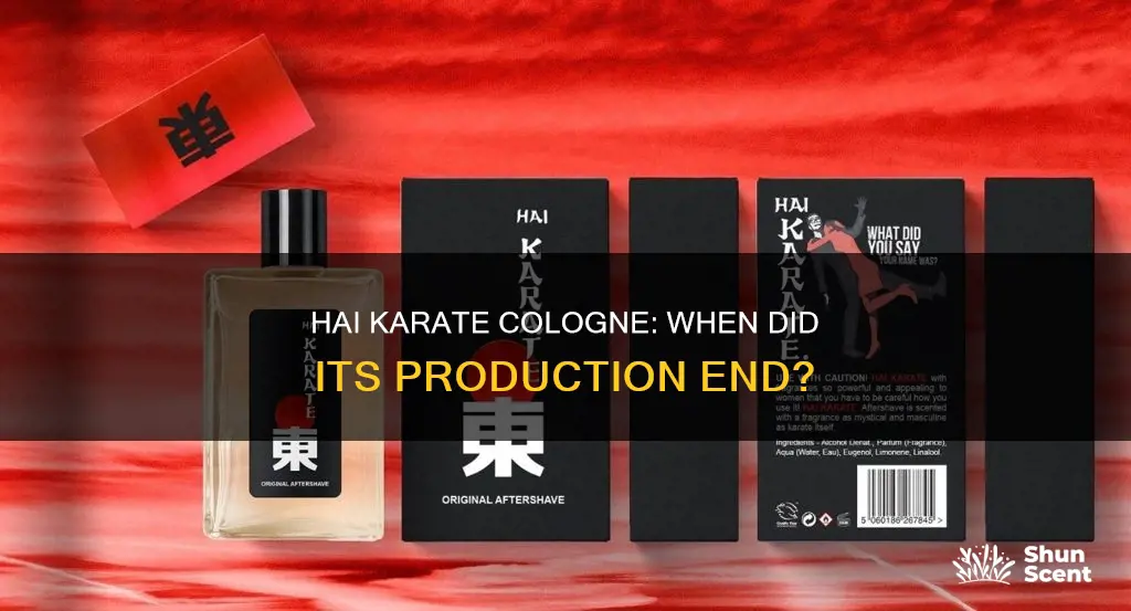 when did they stop making hai karate cologne