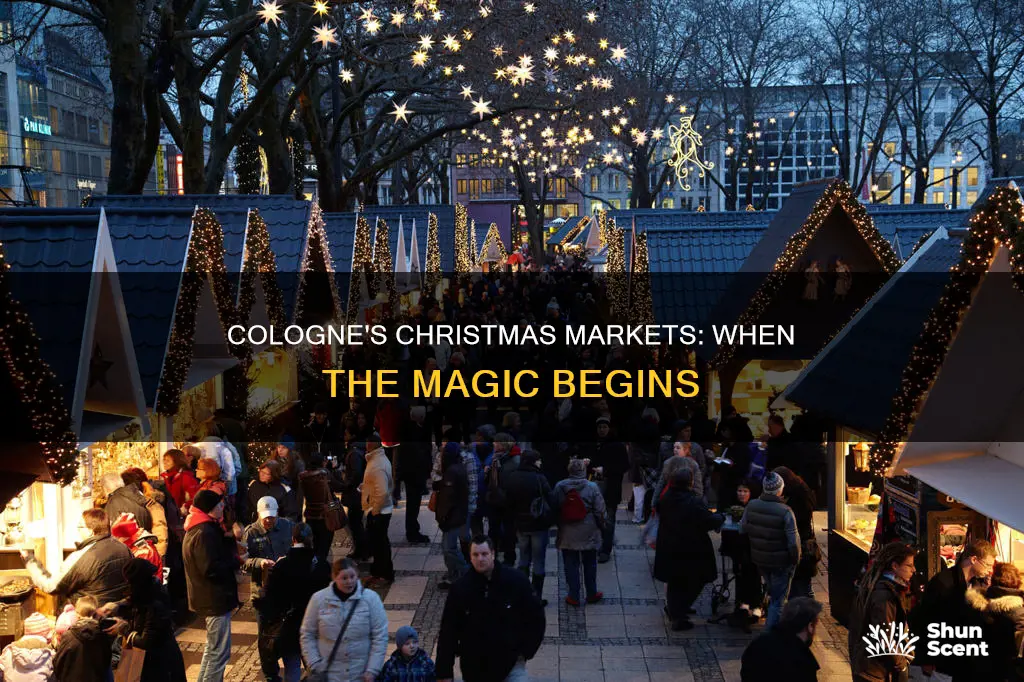 when do cologne xmas markets start