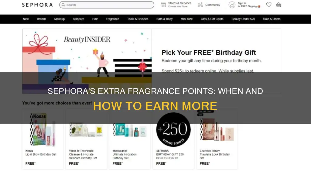 when does sephora do extra points on fragrance