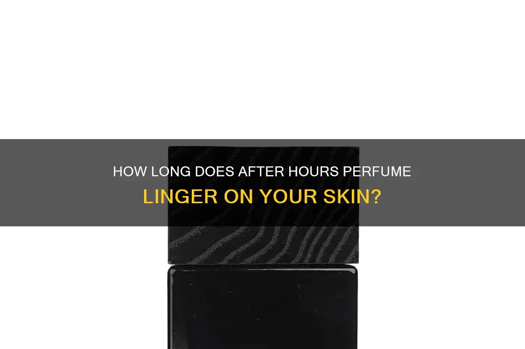 when does the after hours perfume go away