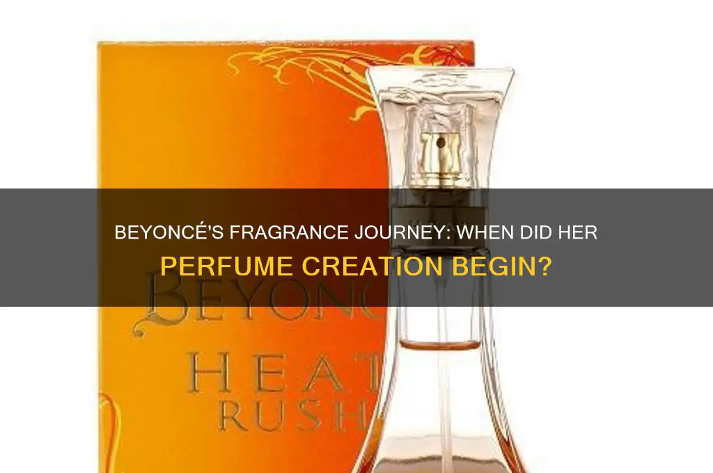 when fid beyonce start creating perfume