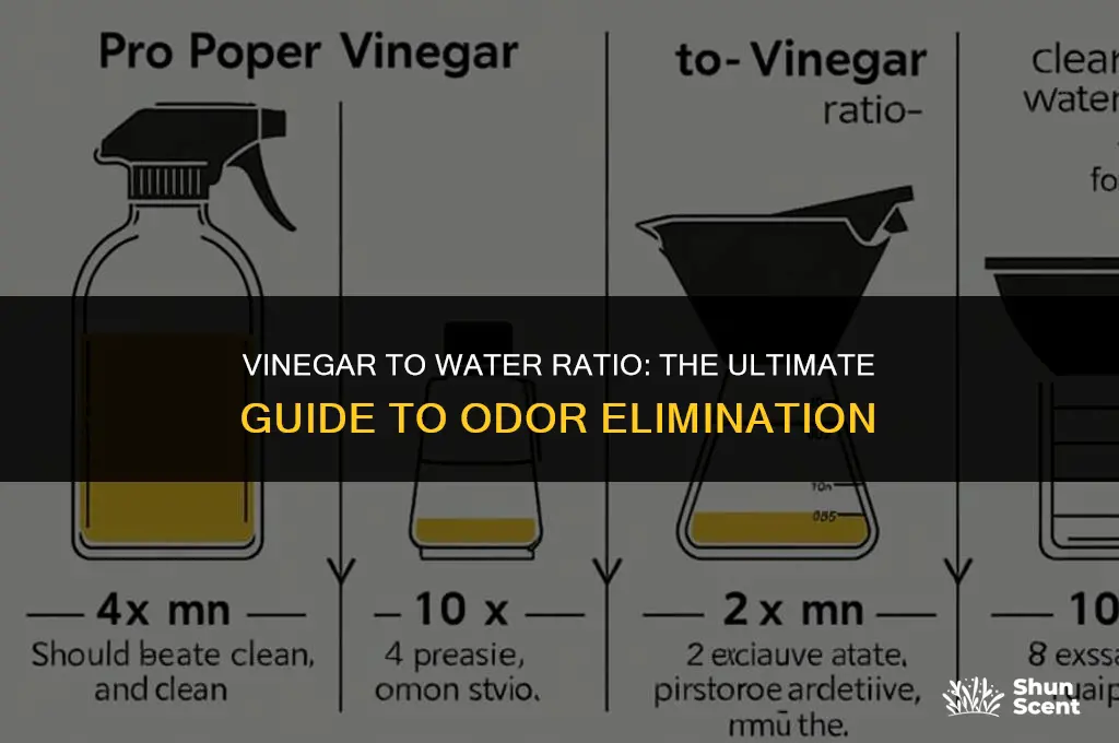 when getting rid of odors how much vinegar to water