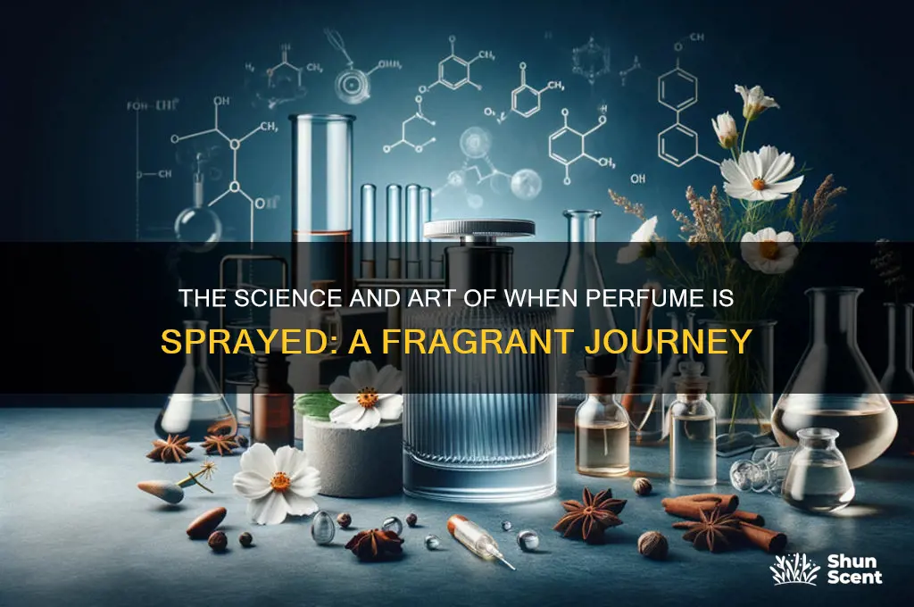 when perfume is sprayed