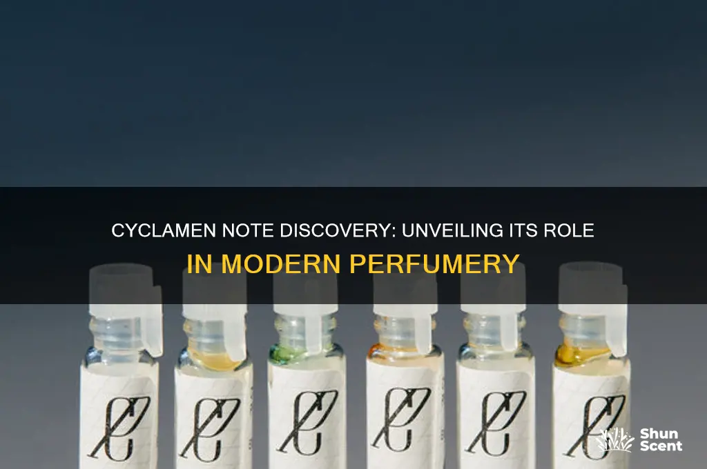 when was cyclamen note for perfume duscovered