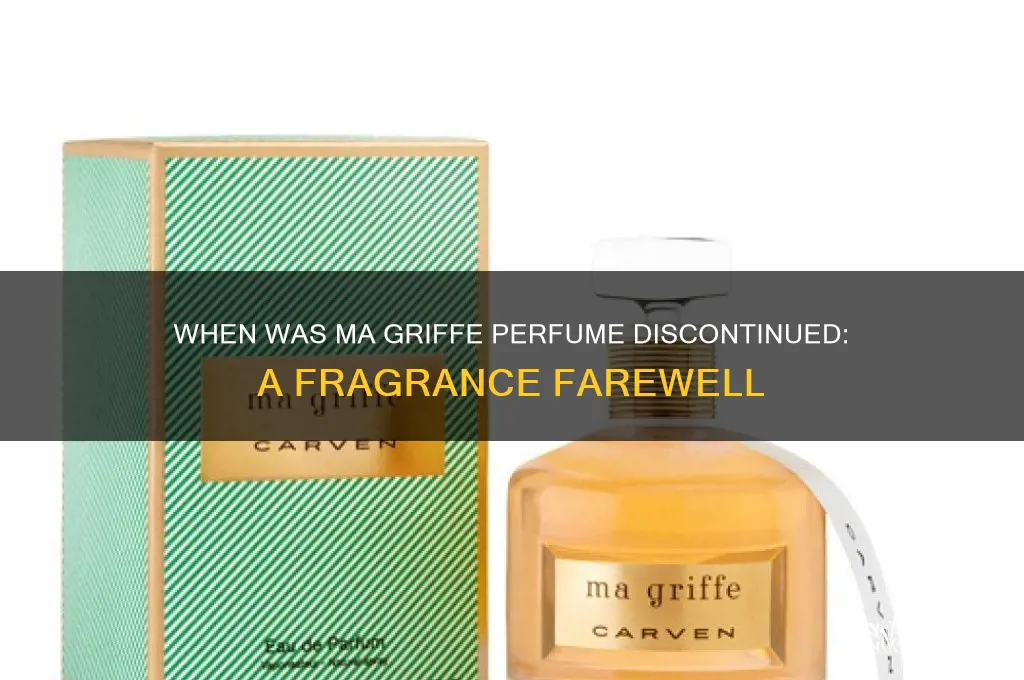 when was ma griffe perfume discontinued