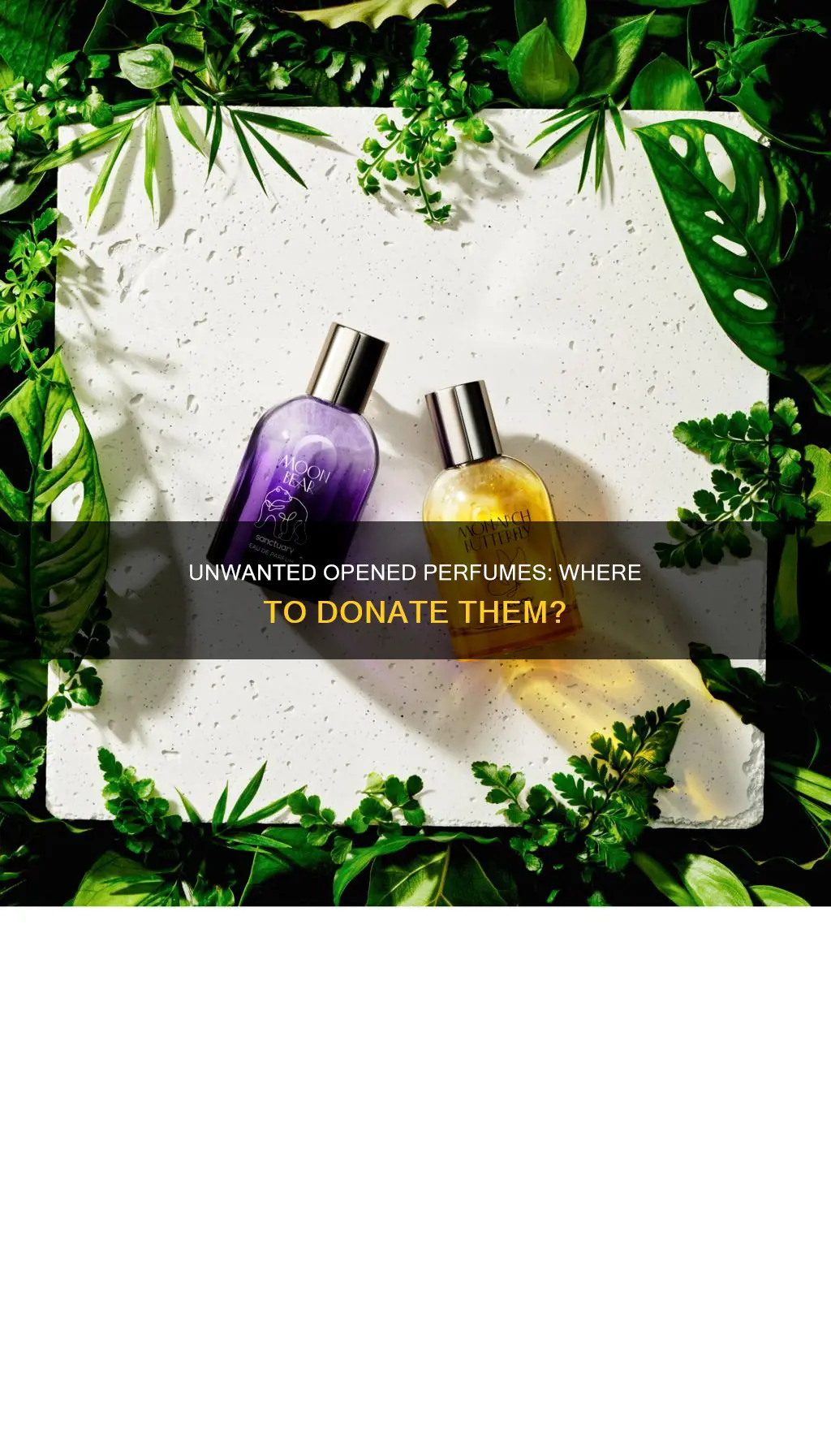 where can you donate opened perfumes