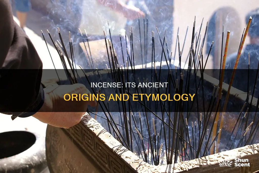where did the term incense come from