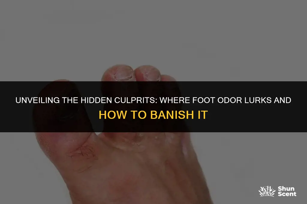 where does foot odor get trapped