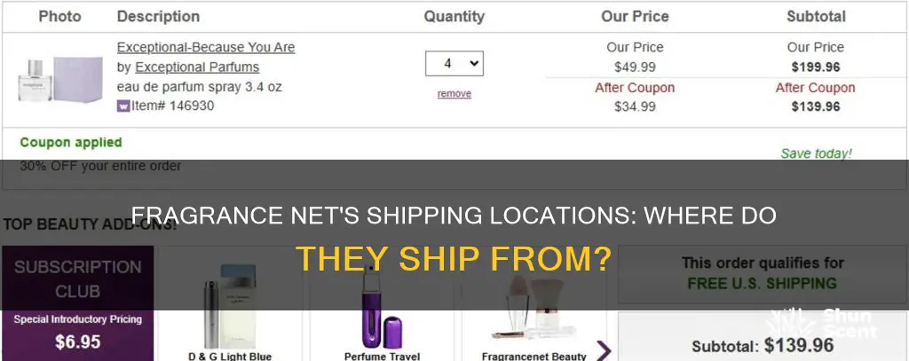 where does fragrance net ship from