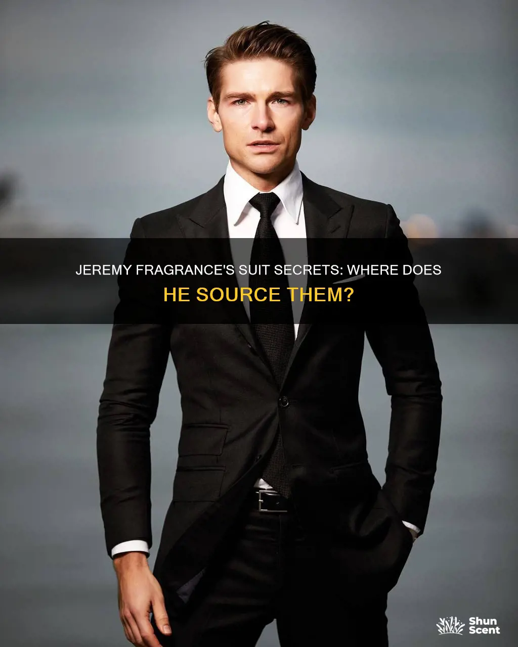where does jermey fragrance get his suits