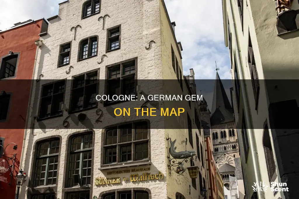 where is cologne located on a map