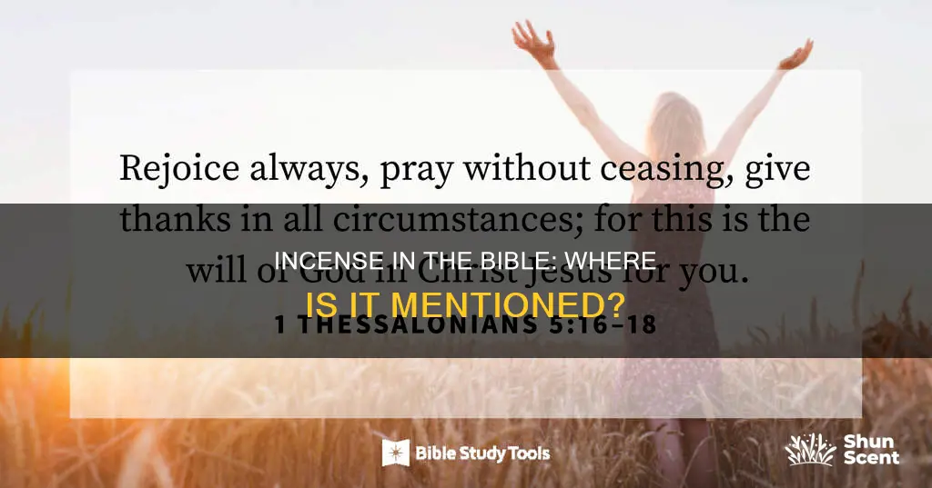 where is incense mentioned in the bible