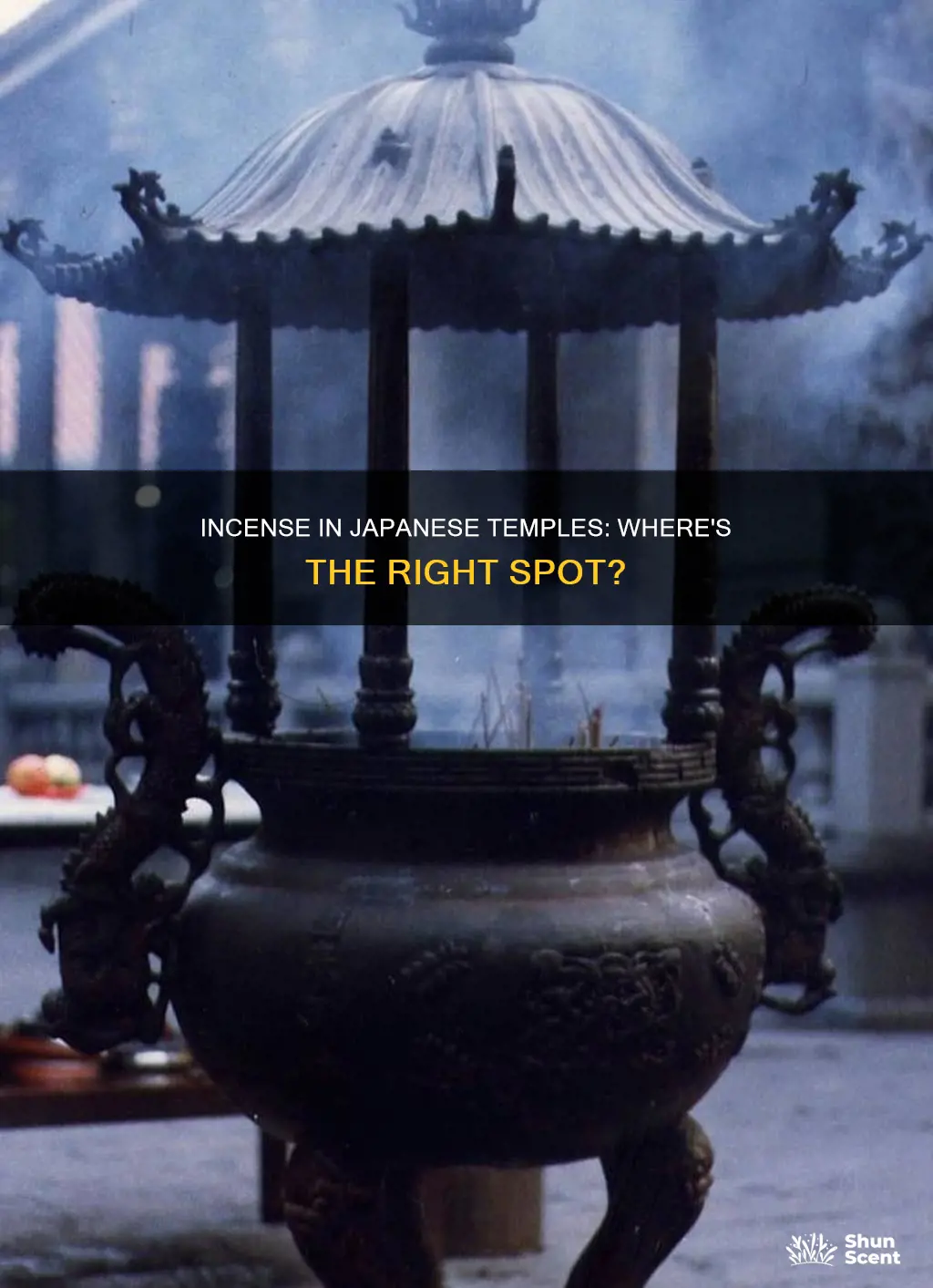 where is the location of incense in a japanese temple