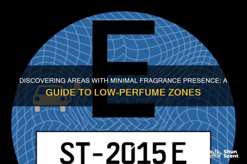where is there a low concentration of perfume