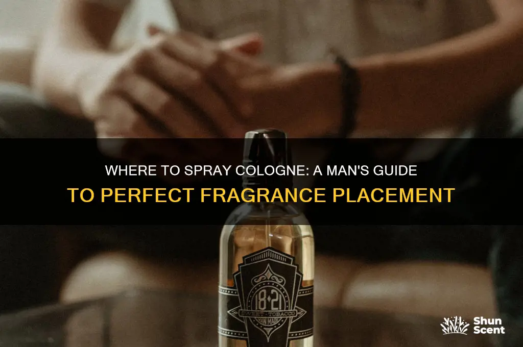 where should i spray perfume male