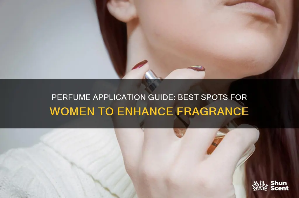 where should women apply perfume