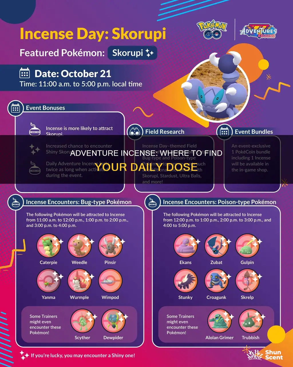 where to find daily adventure incense
