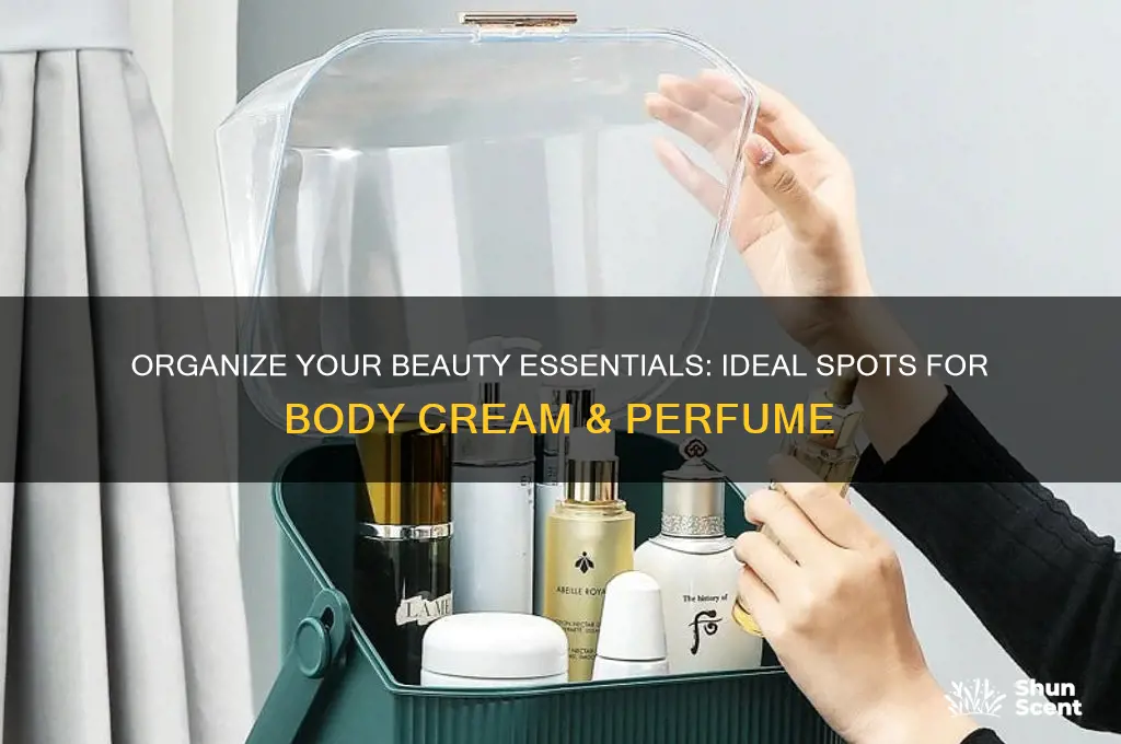 where to put body cream and perfume in your room