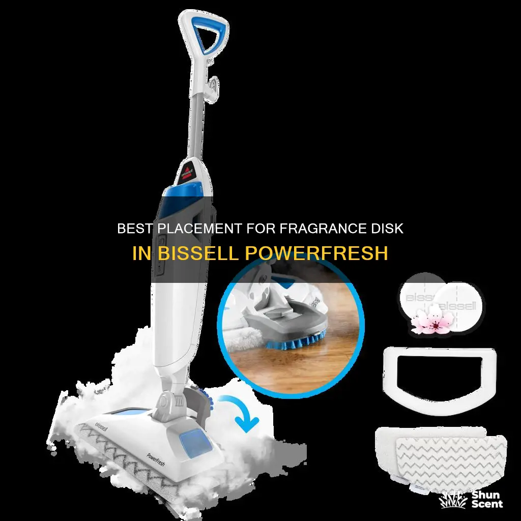 where to put fragrance disk in bissell powerfresh pet plus