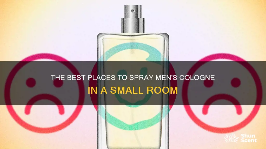 where to spray mens cologne for a smal room